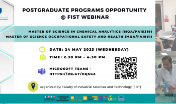 Postgraduate programs opportunity  @ FIST Webinar
